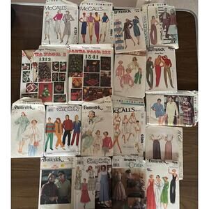 Lot of 18 Vintage Sewing Patterns
